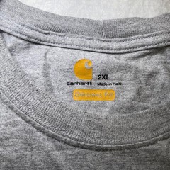 Carhartt K231 Original Fit Long Sleeve Logo T-Shirt Gray 2XL SP13 USA Workwear