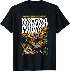 Godzilla Mothra Defender of Light Retro Collage Movie T-Shirt