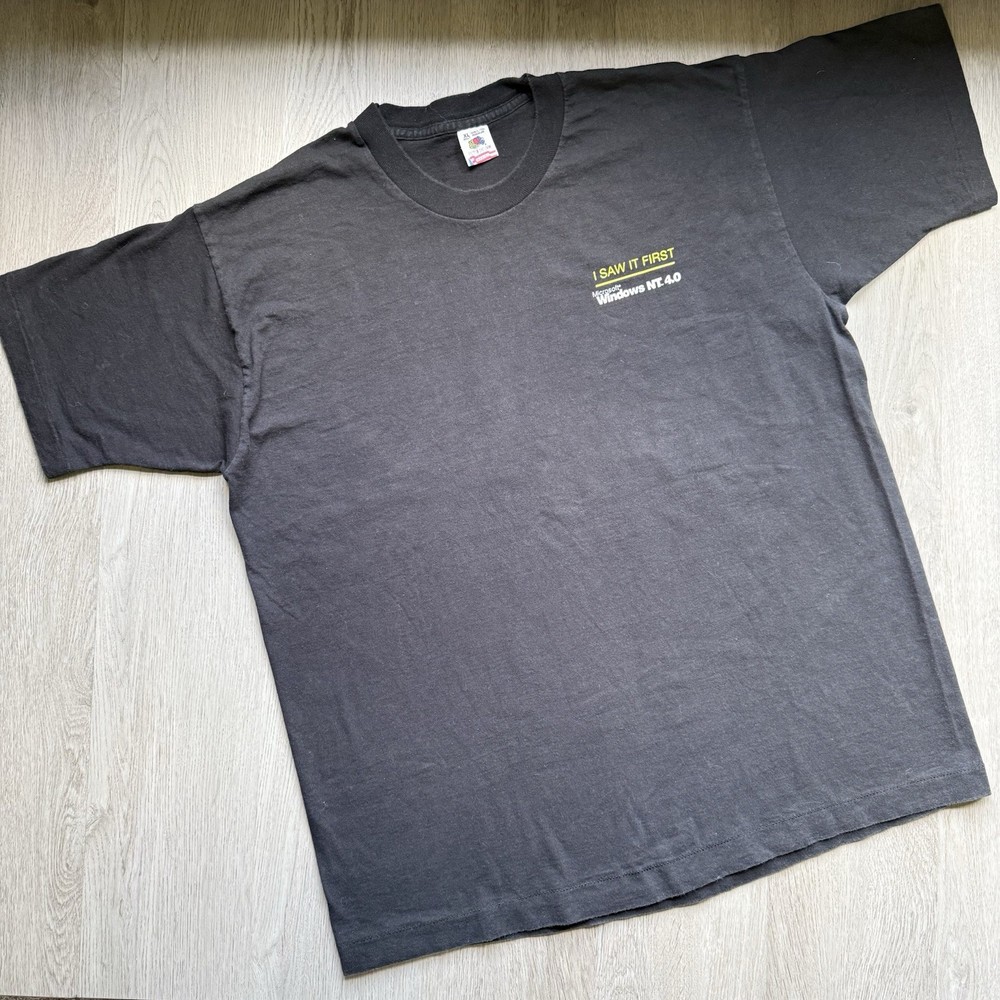 VINTAGE 1996 MICROSOFT WINDOWS NT 4.0 TOUR T SHIRT XL USA FRUIT OF THE LOOM TECH