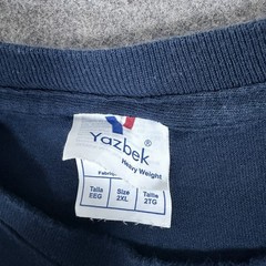 Yazbek Heavy Weight Short Sleeve Pullover T-Shirt Fits Men’s Size 2XL Navy Blue