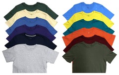SOCKS’NBULK Mens Cotton Crew Neck Short Sleeve T-Shirts (12 Pack Mix, 6X-Large)