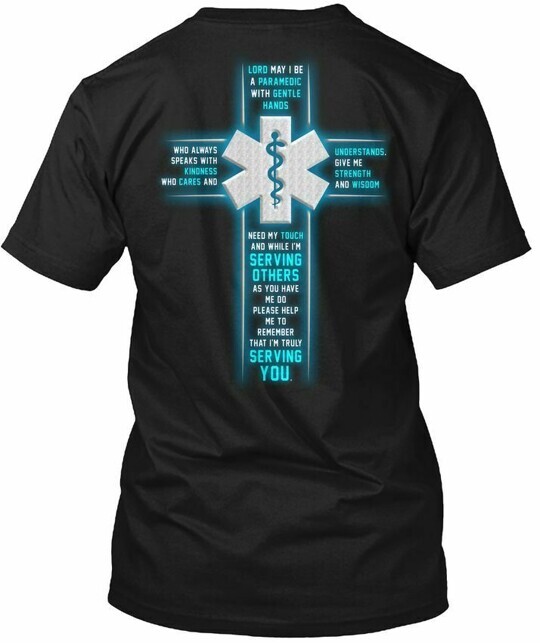 Proud Paramedic T-Shirt Made in the USA Size S to 5XL