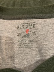 Red Head Thermal Henley Shirt Lot of 2 Mens 2XLT Stretch Waffle Knit Long Sleeve
