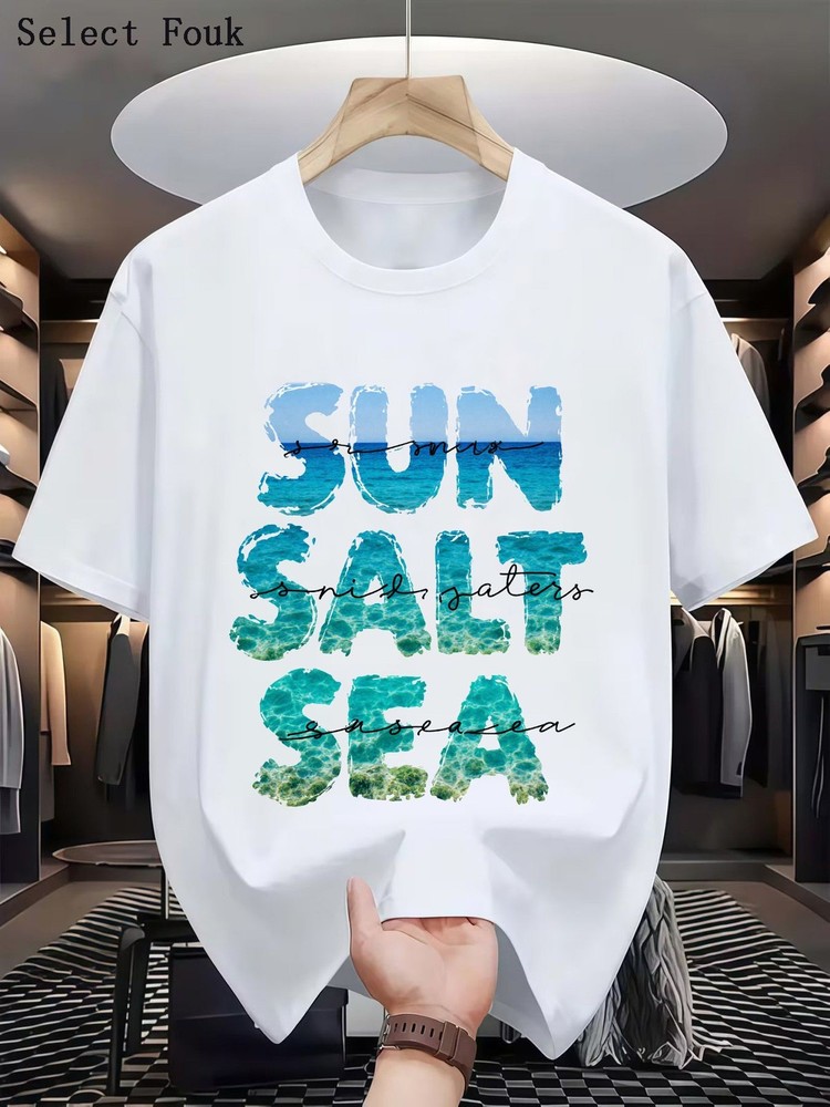 Sun Salt Sea Beach T-Shirt – Summer Graphic Tee – Sun Salt Waters Sea
