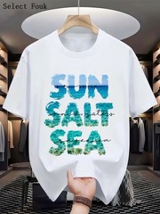 Sun Salt Sea Beach T-Shirt – Summer Graphic Tee – Sun Salt Waters Sea
