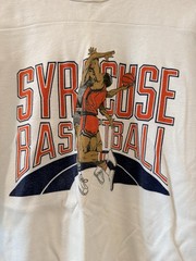 Vintage 70s 80s Syracuse University Basketball Tee T Shirt 3/4 Sleeve