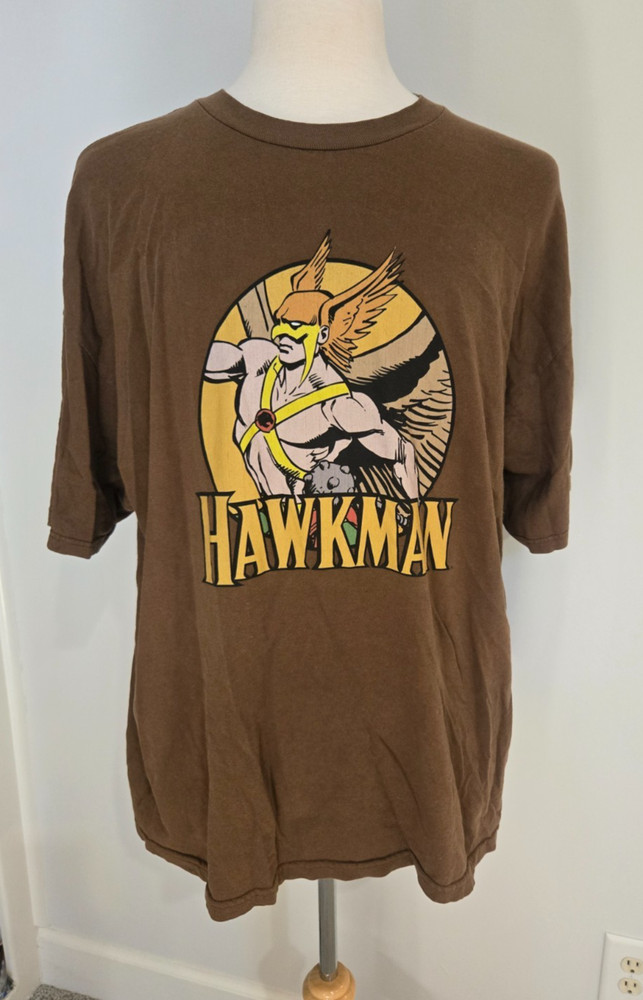 Vintage Hawkman DC Comics Originals T-Shirt Tee Brown 2XL XXL guc