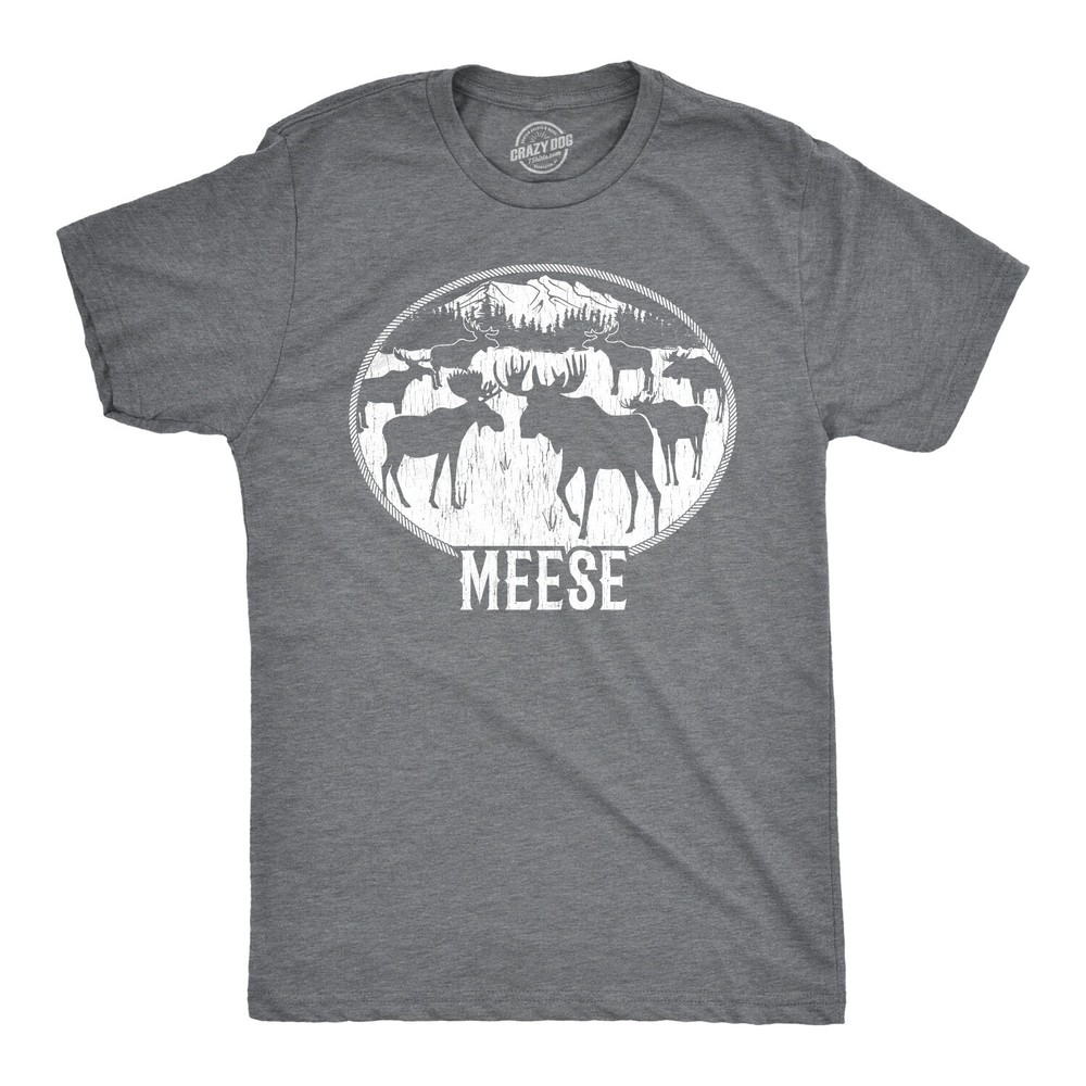 Mens Meese Tshirt Funny Moose Hilarious Sarcastic T Shirt