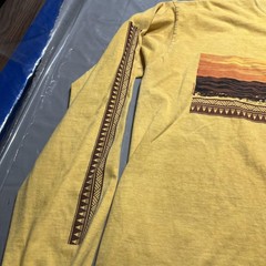 Crazy Shirts Take Care Of The Ocean Shirt Mens Large Yellow Whale Long Sleeve