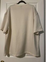 Saints Studio Shirt Mens 3XL White Textured Stretch Short Sleeve Crewneck Tee