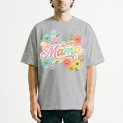 Pastel Mama Flower Retro Vintage Mothers Day T-Shirt Colorful Spring Tee