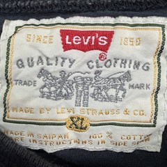 Vintage Levis Red Tab Henley Shirt Mens XL Black Long Sleeve Thermal 90s