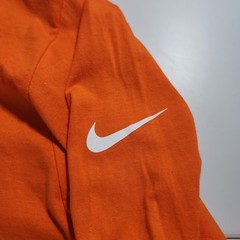 Nike Just Do It Again Men’s XL Orange Long Sleeve Cotton T-Shirt Ribbed Cuffs