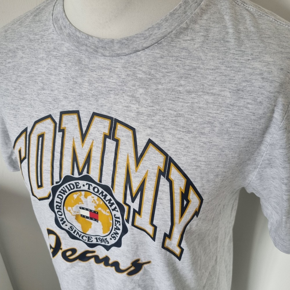 Tommy Hilfiger Jeans T-Shirt Large Graphic Print Grey