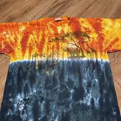 Lion Rhino Elephant Giraffe Tie Dye Tshirt Mens Size XL Wild Gear Single Stitch