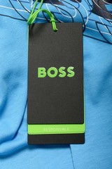 Hugo Boss Men’s “Tee 3” Blue Logo Print Short Sleeve T-Shirt US 2XL IT 56