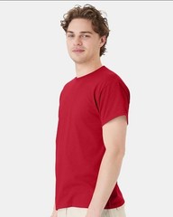 Hanes 5170 5XL EcoSmart Crewneck Short Sleeve Tee Pit to Pit 31″ Deep Red