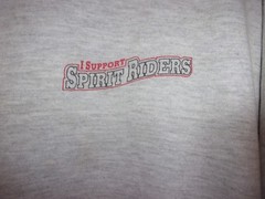 Motorcycle Ride Sober Live Free gray graphic L t shirt Spirit Riders Distressed