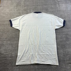 VINTAGE Collegiate Pacific Shirt Mens M USS Independence USNA Navy Ringer 70s