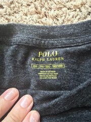 Polo Ralph Lauren Men’s Long Sleeve Crew Neck T-Shirt Dark Grey Heather Size 2XB