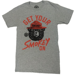 Tee Luv Smokey Bear “Get Your Smokey On” Forest Fire Prevention Mascot Shirt