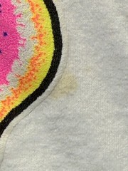 A Smile Inc T Shirt Mens One Size White Graphic Print Neon Rose Wildwood N.J.