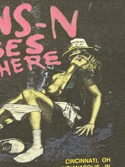 RARE Guns N Roses Banned Tour shirt “WAS HERE” small black vintage – GNR Rock