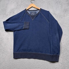 American Eagle Thermal Shirt Mens XL Blue Raglan Sleeve Long Sleeve Preppy