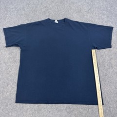 Yazbek Heavy Weight Short Sleeve Pullover T-Shirt Fits Men’s Size 2XL Navy Blue