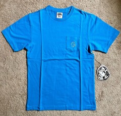 Billionaire Boys Club BBC Crewneck SS Pocket T-Shirt Malibu Blue Mens Small NEW
