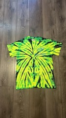 Death of Designer Tie Dye Graphic Men’s T-Shirt XL Yellow Green Black Crew Neck