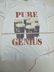 NEW Junk Food Men T-shirt Color White Size Xs Pure Genius Beer