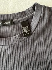 Brandini Dressy T-Shirt Crew Neck Ribbed Short Sleeve Blue Men’s Large