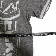 ECKO UNLTD MENS SIZE LARGE GRAY SHORT SLEEVE SHIRT WITH CUFFS