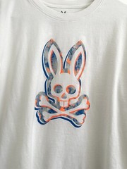 Men Psycho Bunny Meyer Long Sleeve Graphic Tee White (B6T310W1PC 100) Size 6