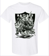 The Homies Raider Nation Men’s T-Shirt White, Black, Gray SM to 3XL