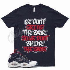 Navy GRIND T Shirt for Question Mid Ftwr White Vector Red Blue