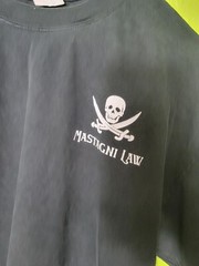 Y2K Shirt Skull Cross Bones Pirate Mastagni Law Beefy Fortuna Iuvat Audacem