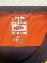 Red Bull KTM Factory Racing Team Shirt Mens Large Navy Orange Motocross FMF Tee