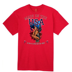 Made In The USA With A Little Bit Of Sass Fairy Wings Patriotic Shirt S-3XL