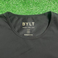 BYLT Drop Cut Lux Premium Shirt Men’s M Black Basics Crew Neck Stretch Tagless