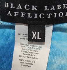 AFFLICTION Black Label Roadhouse T-Shirt Bright Royal XL Y2K Grunge Goth Fashion