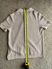 Ben Sherman Knit Polo Shirt Mens Medium Oatmeal Textured Button Front Resort NWT