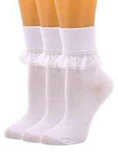 Women Ankle Socks Women Lace Ruffle Frilly Ankle Socks Fashion Ladies Girl Pr…