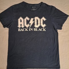 AC/DC Back In Black Logo Graphic T-shirt Men Medium Black Short Sleeve Music