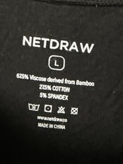 Bamboo / Cotton Men’s Black Upf 50+ Crew Neck Size Large Netdraw