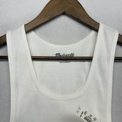 Madewell Tank Top Men’s XS White Ribbed Blank Beater Solid layer Cotton NEW