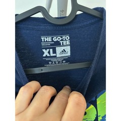 Adidas Mens XL Navy Blue Freshness Graphic T Shirt Short Sleeve Crew Neck Cotton