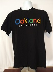 Men’s Pro Athletic Oakland California Colorful Black Short Sleeve T-Shirt Medium