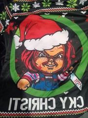 Chucky Christmas Horror Movie T-Shirt Men’s 1XL BLACK Graphic Print